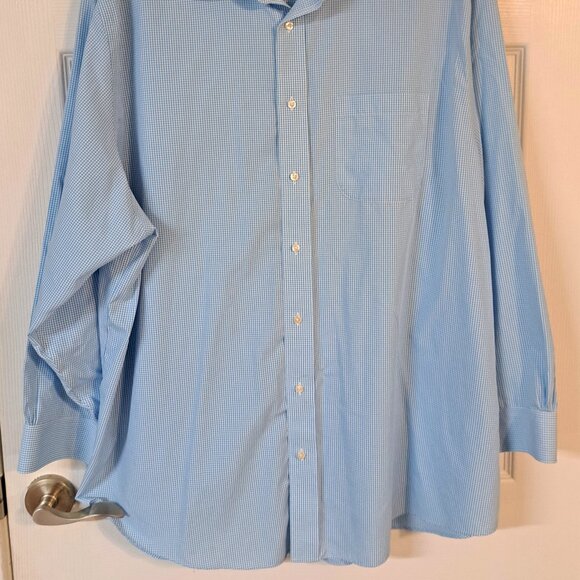 Brooks Brothers Men's Blue & White Check Button Down Shirt - Picture 2 of 9